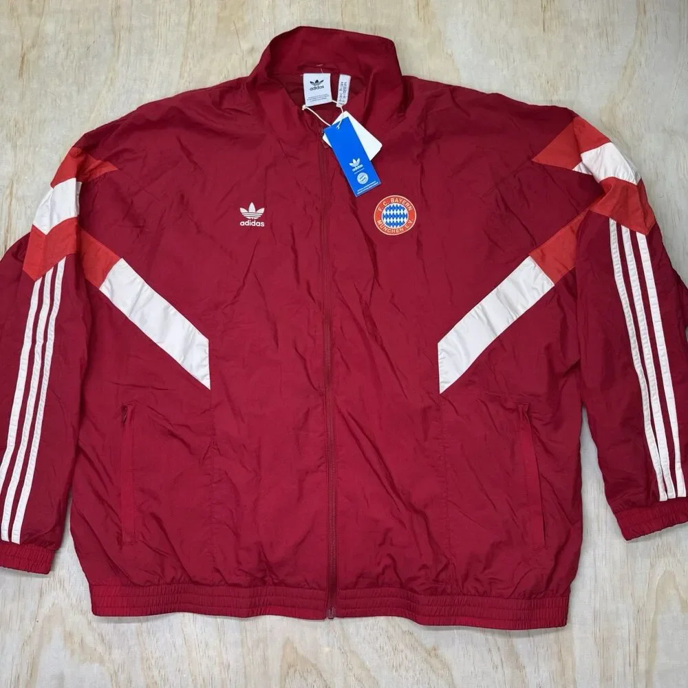 NEW FC Bayern Munich adidas Originals Track Top Jacket Red 2XL